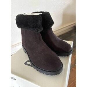 COUGAR WOMEN  KENDAL WATERPROOF Dark Brown SUEDE FAUX-FUR BOOTIE. SZ 6